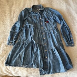 Tommy Jeans Denim Button Front Shirt Dress Women’s XS